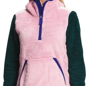 The North Face Women’s Campahire  Pullover Hoodie Dark Green/Pink/Lapis XS NWT